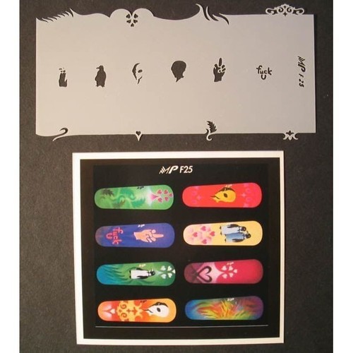 Nailart airbrush schablone - , airbrush-schablone