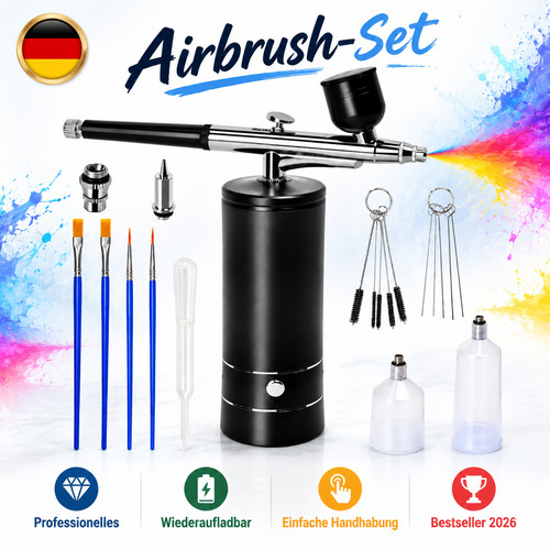 Tragbares airbrush set mit - airbrush,