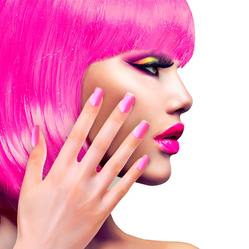 Neon pink künstliche nägel - künstliche,